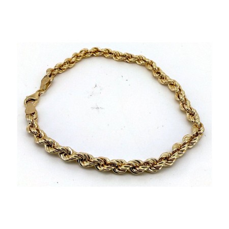 Pulsera cordon de oro 18k 20 cm
